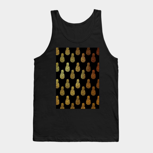 Golden Pineapple Tank Top by Twkirky